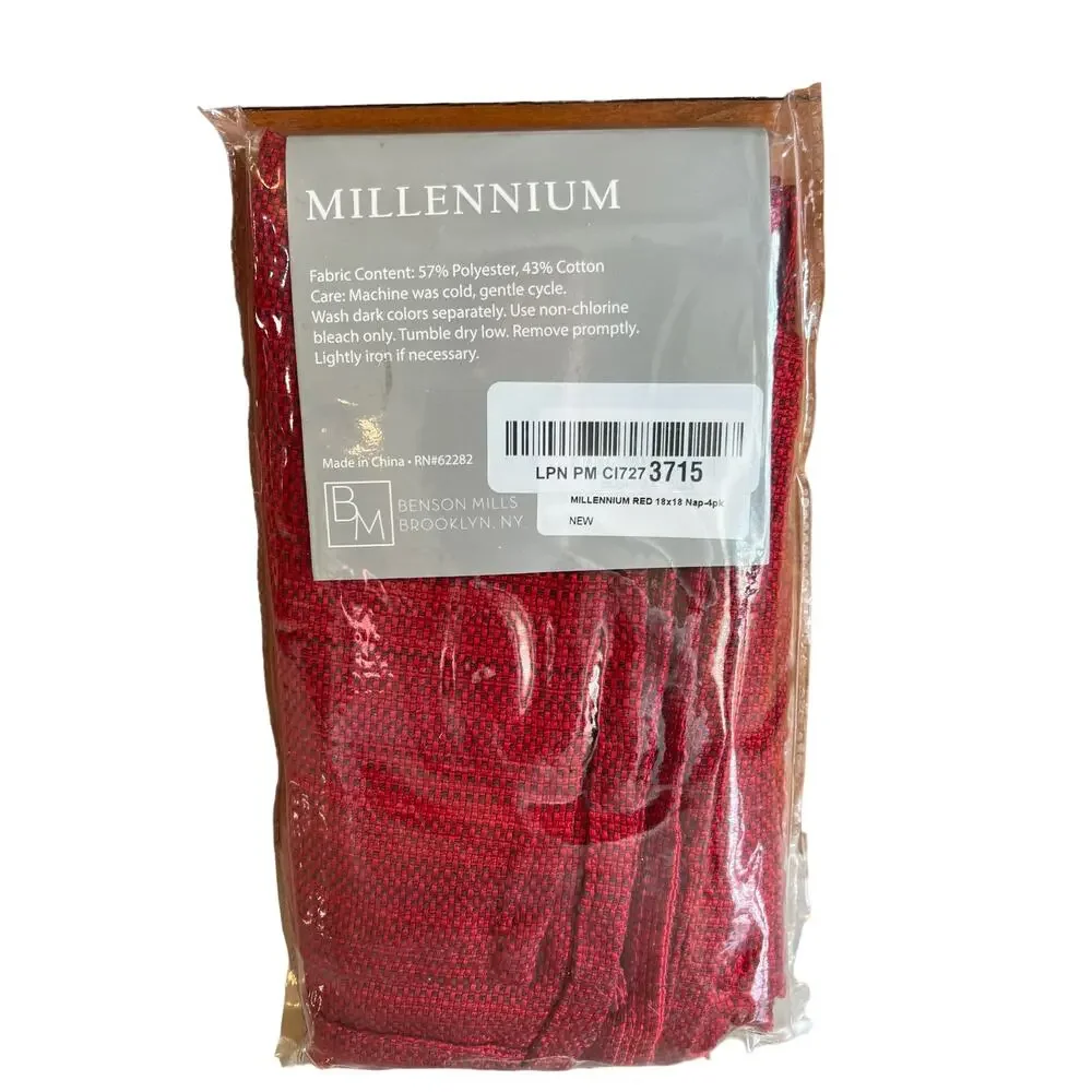 Set of 4 Millennium Woven Napkins Red